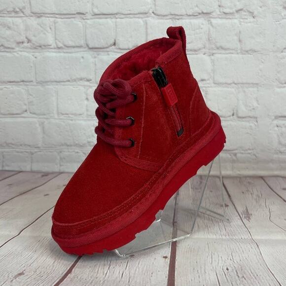 Ugg Neumel II Suede Chukka Red Boots Toddlers Size 9 (S/N 1017320T) - Picture 4 of 10